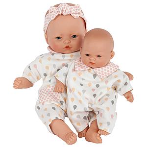 Poupée 26cm LITTLE BABIES GOUTTES Barrutoys rose-jaune 