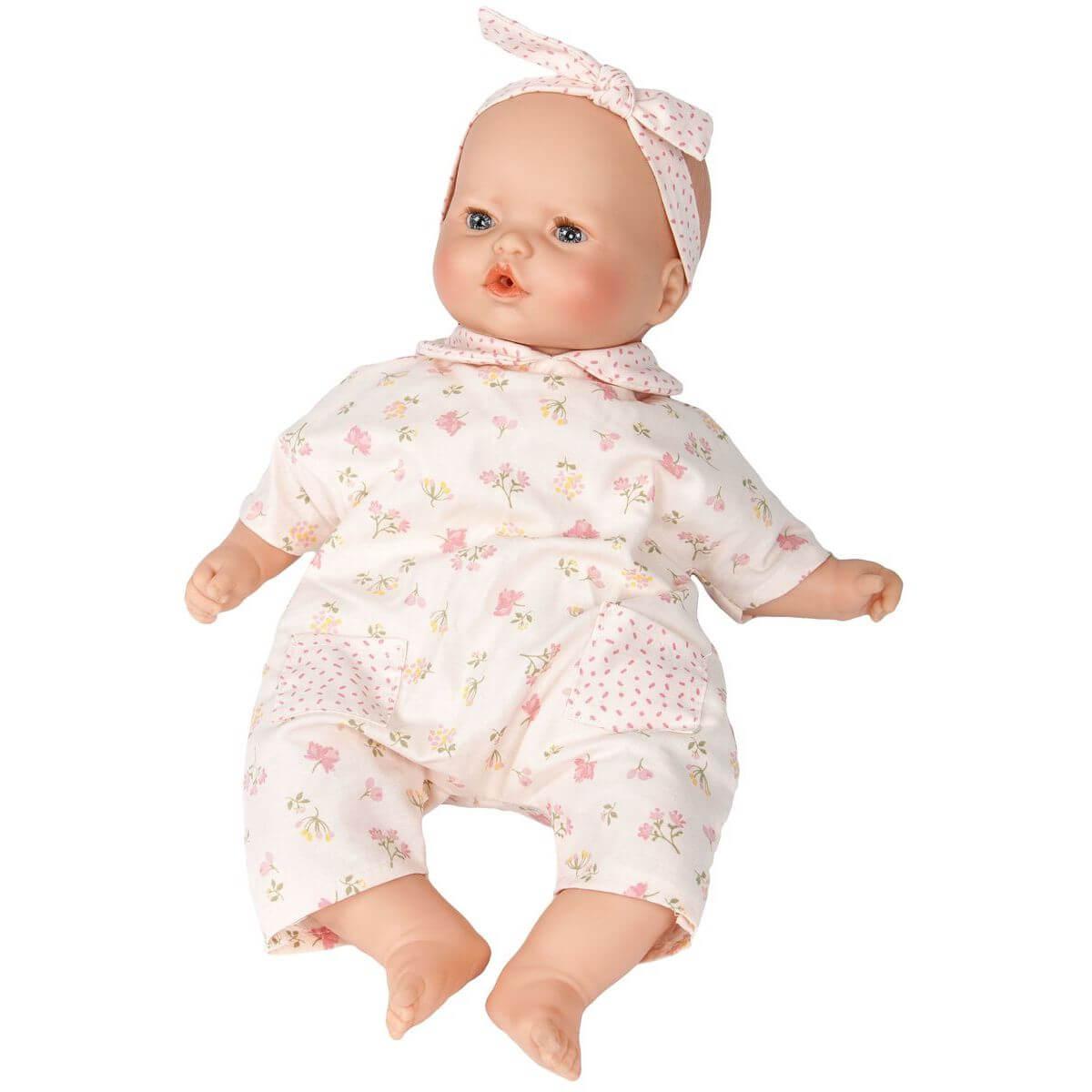 Poupée 36cm FLEURS Barrutoys rose