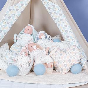 Poupée 36cm NINS GOUTTES Barrutoys rose-jaune 