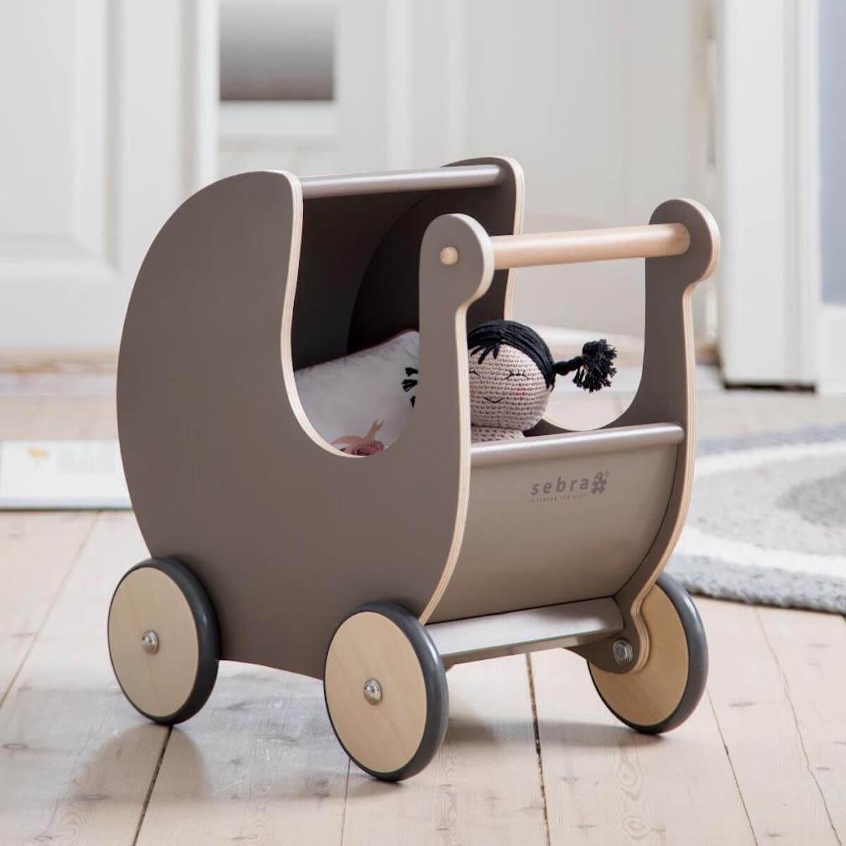 Pousette poupée Sebra gris warm