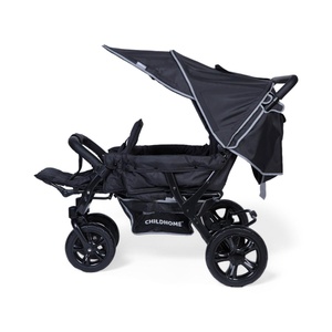 Poussette 3 places TRIPLET + housse de pluie + Sun canopies Childhome noir