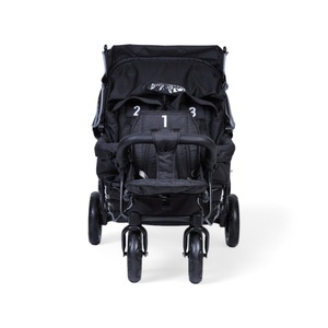 Poussette 3 places TRIPLET + housse de pluie + Sun canopies Childhome noir