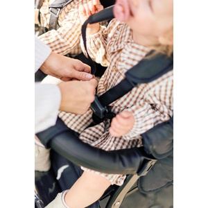 Poussette 3 places TRIPLET + housse de pluie + Sun canopies Childhome noir