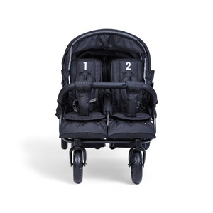 Poussette 6 places SIX SEATER + housse de pluie + Sun canopies Childhome noir