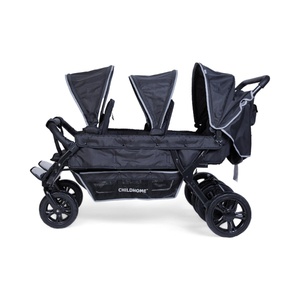 Poussette 6 places SIX SEATER + housse de pluie + Sun canopies Childhome noir