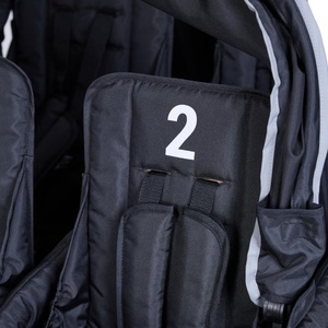 Poussette 6 places SIX SEATER + housse de pluie + Sun canopies Childhome noir