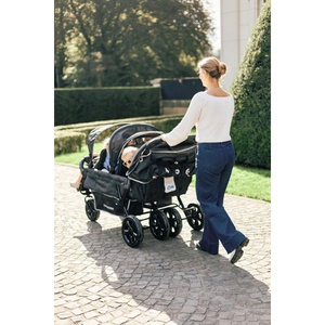 Poussette 6 places SIX SEATER + housse de pluie + Sun canopies Childhome noir