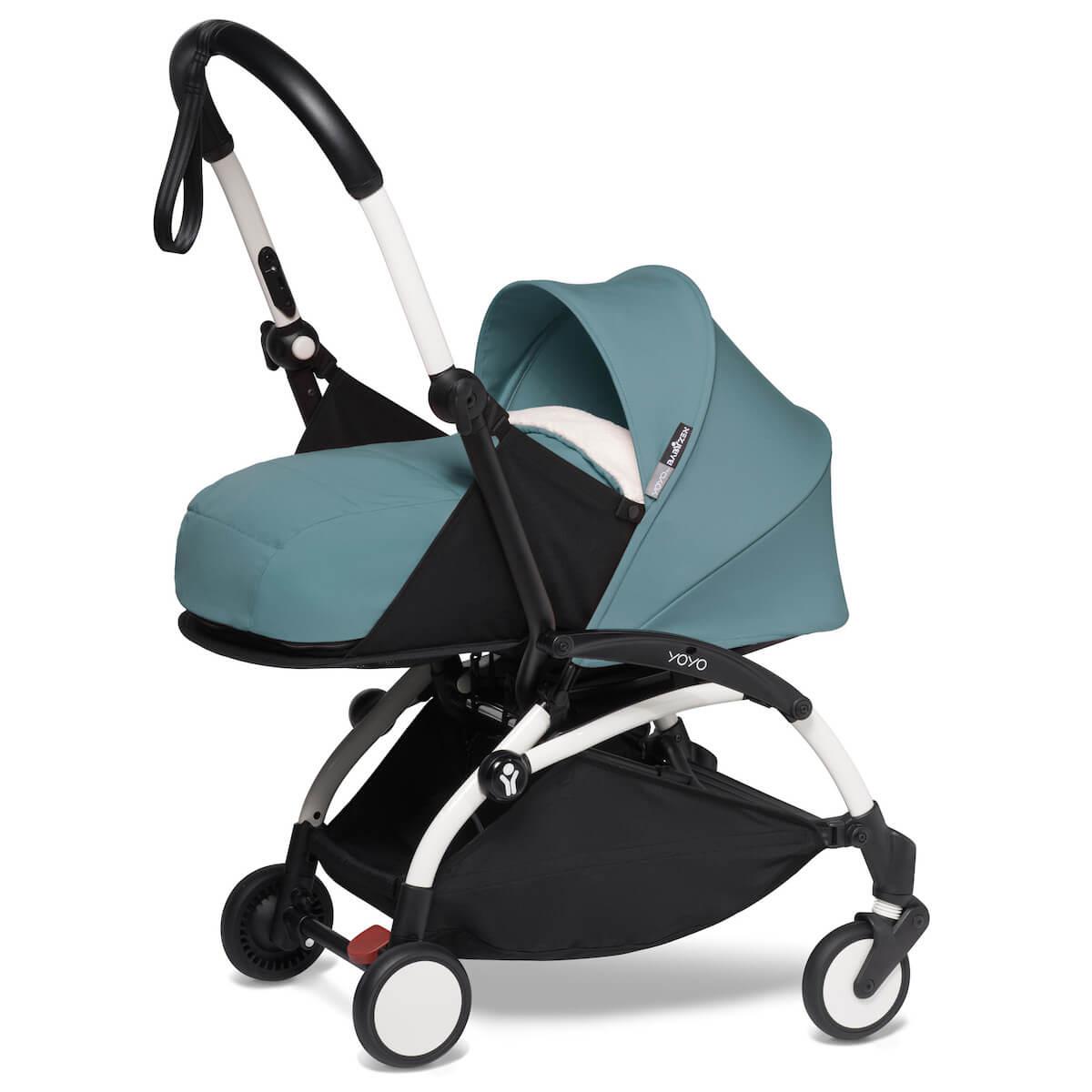 Poussette BABYZEN YOYO² complète 0+ et 6+ blanc-aqua