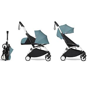 Poussette BABYZEN YOYO² complète 0+ et 6+ blanc-aqua