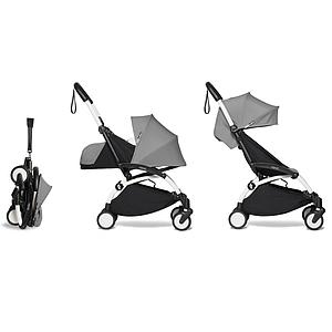 Poussette BABYZEN YOYO² complète 0+ et 6+ blanc-gris