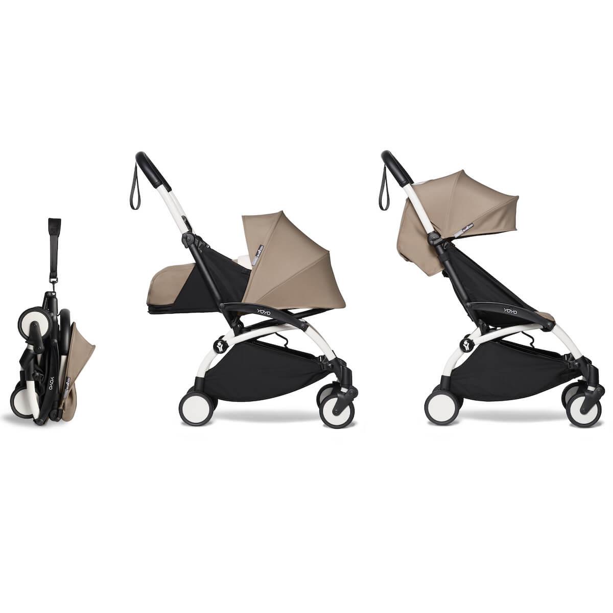 Poussette BABYZEN YOYO² complète 0+ et 6+ blanc-taupe