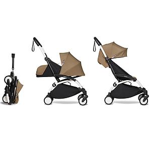 Poussette BABYZEN YOYO² complète 0+ et 6+ blanc-toffee