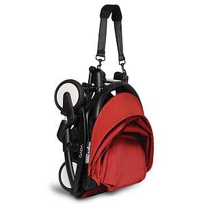 Poussette BABYZEN YOYO² complète 0+/6+ et nacelle noir-rouge