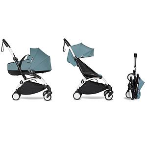 Poussette BABYZEN YOYO² complète nacelle 6+ blanc-aqua