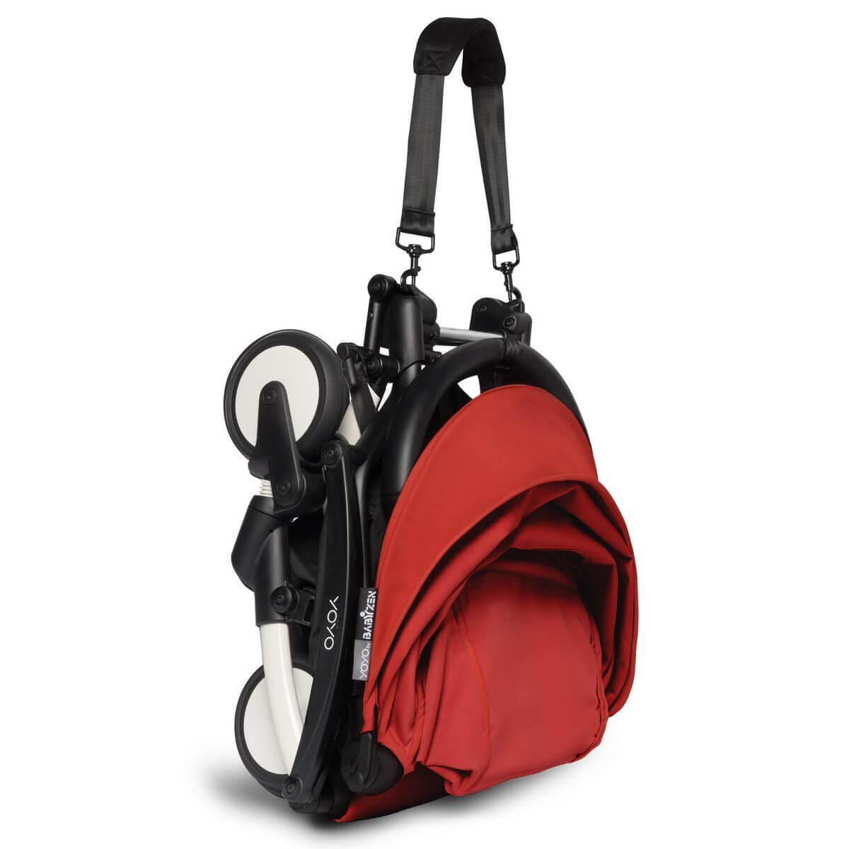 Poussette BABYZEN YOYO² complète nacelle 6+ blanc-rouge