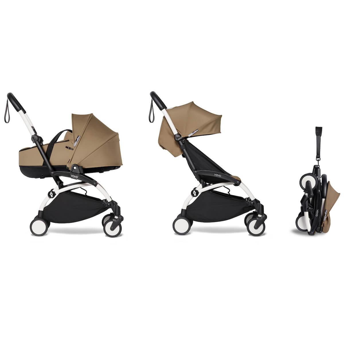 Poussette BABYZEN YOYO² complète nacelle 6+ blanc-toffee