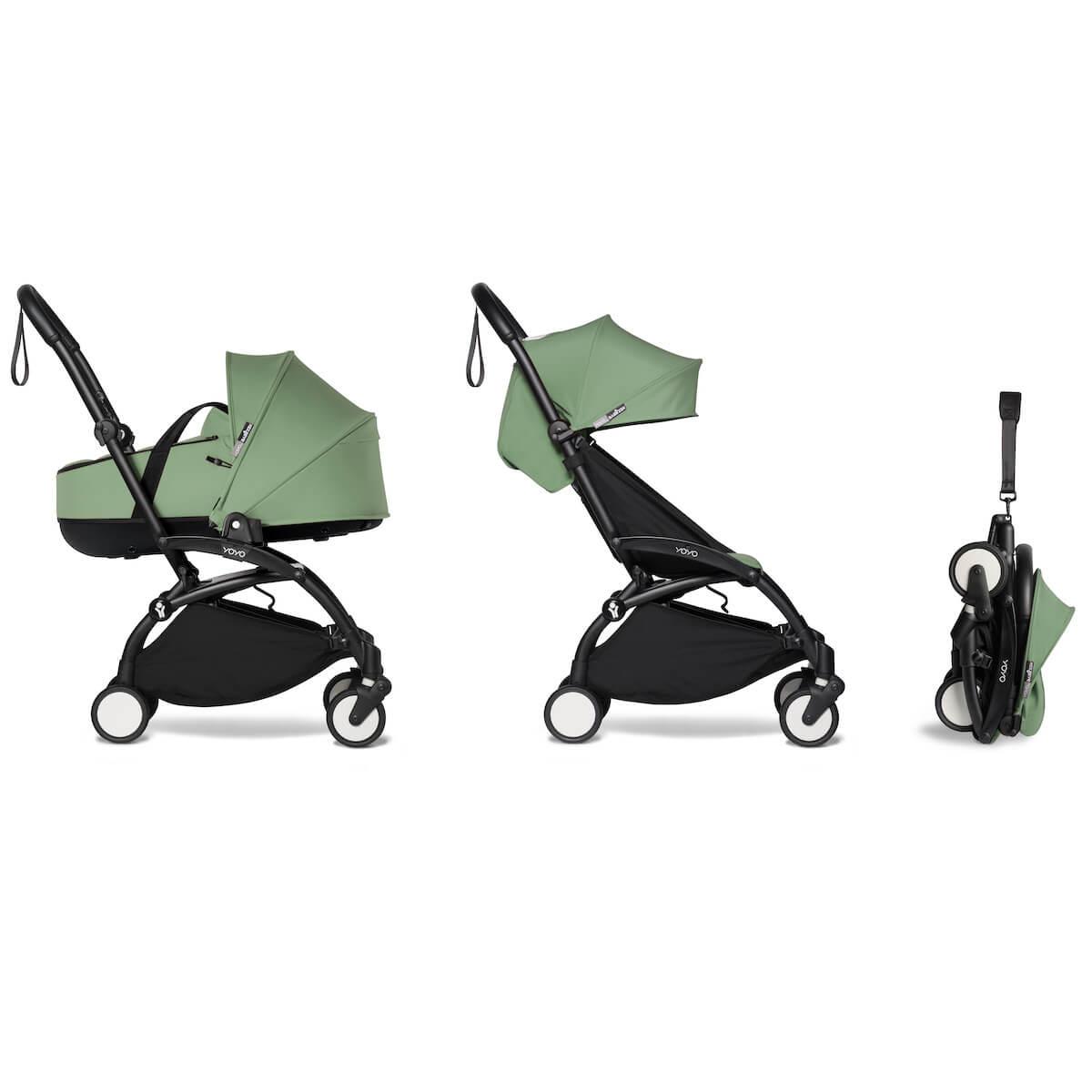 Poussette BABYZEN YOYO² complète nacelle 6+ noir-peppermint
