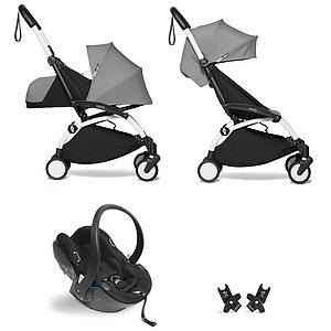 Poussette BABYZEN YOYO² tout en un 0+/6+ et siège auto blanc-gris