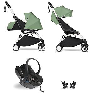 Poussette BABYZEN YOYO² tout en un 0+/6+ et siège auto blanc-peppermint