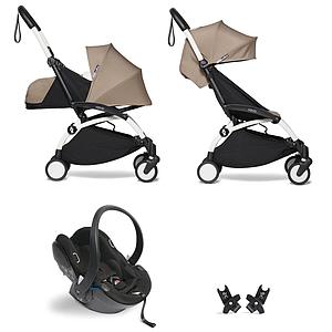 Poussette BABYZEN YOYO² tout en un 0+/6+ et siège auto blanc-taupe