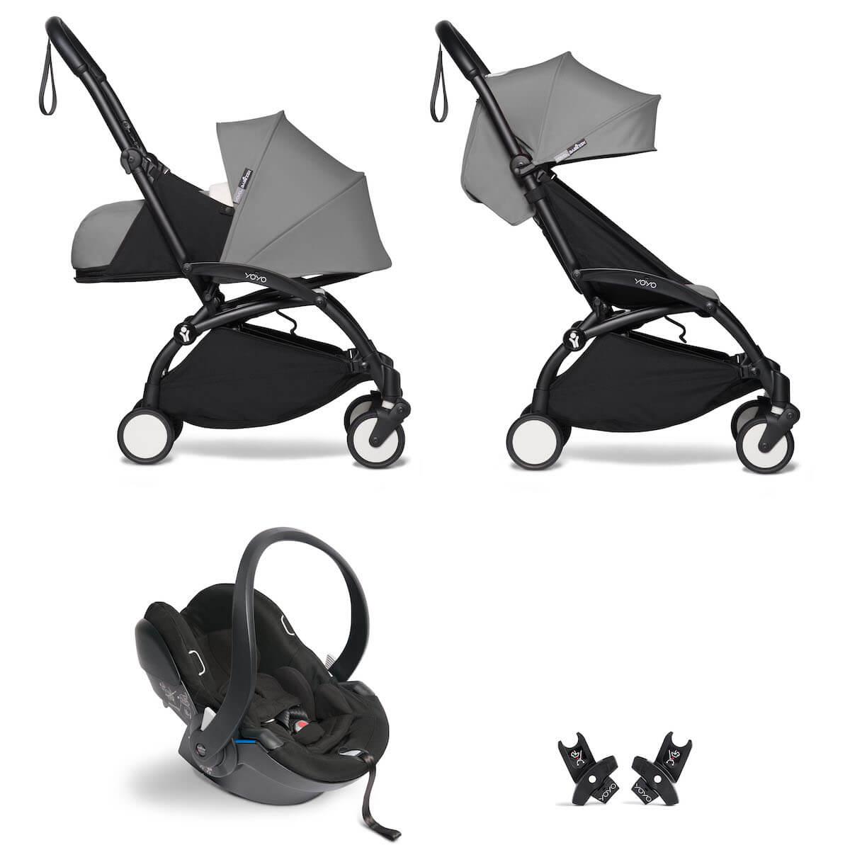 Poussette BABYZEN YOYO² tout en un 0+/6+ et siège auto noir-gris