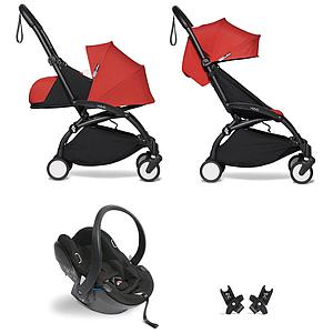 Poussette BABYZEN YOYO² tout en un 0+/6+ et siège auto noir-rouge