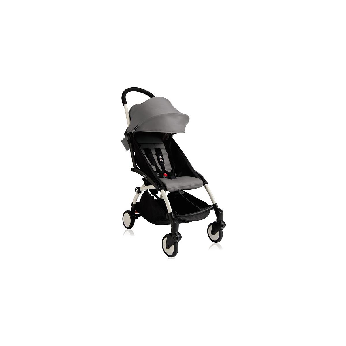 Poussette bébé-enfant YOYO+ 0+ à 6+ Babyzen blanc-gris