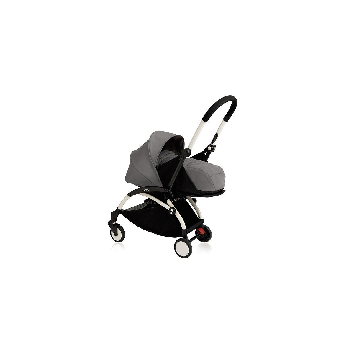 Poussette bébé-enfant YOYO+ 0+ à 6+ Babyzen blanc-gris