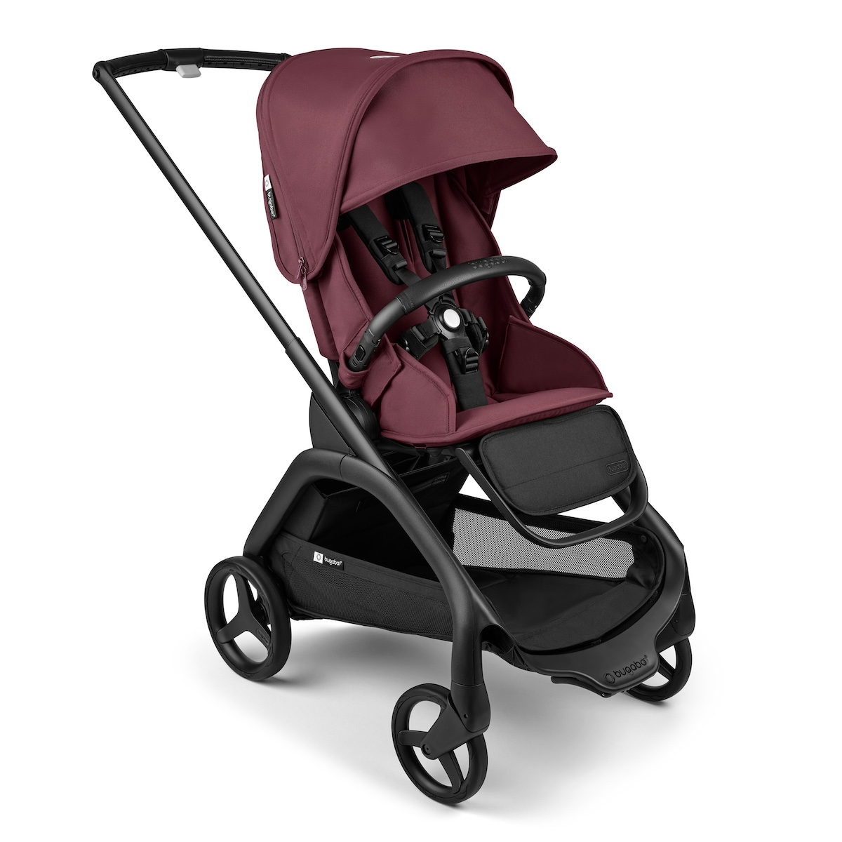 Poussette Bugaboo Dragonfly noir rouge cerise-rouge cerise