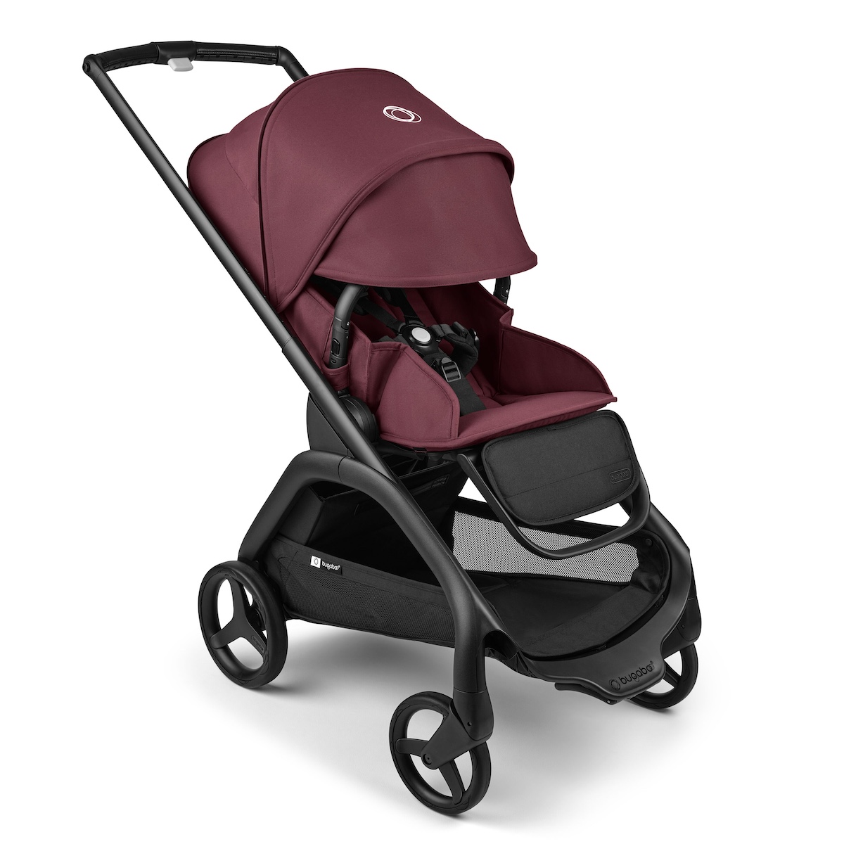 Poussette Bugaboo Dragonfly noir rouge cerise-rouge cerise