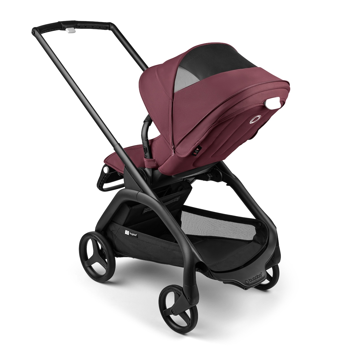 Poussette Bugaboo Dragonfly noir rouge cerise-rouge cerise