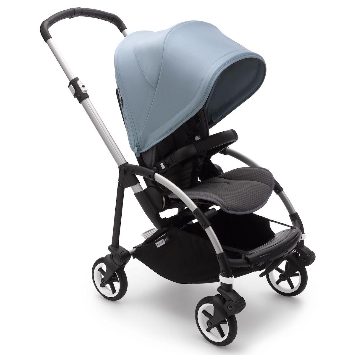 Poussette complète bugaboo BEE6 alu-gris bleu vapeur