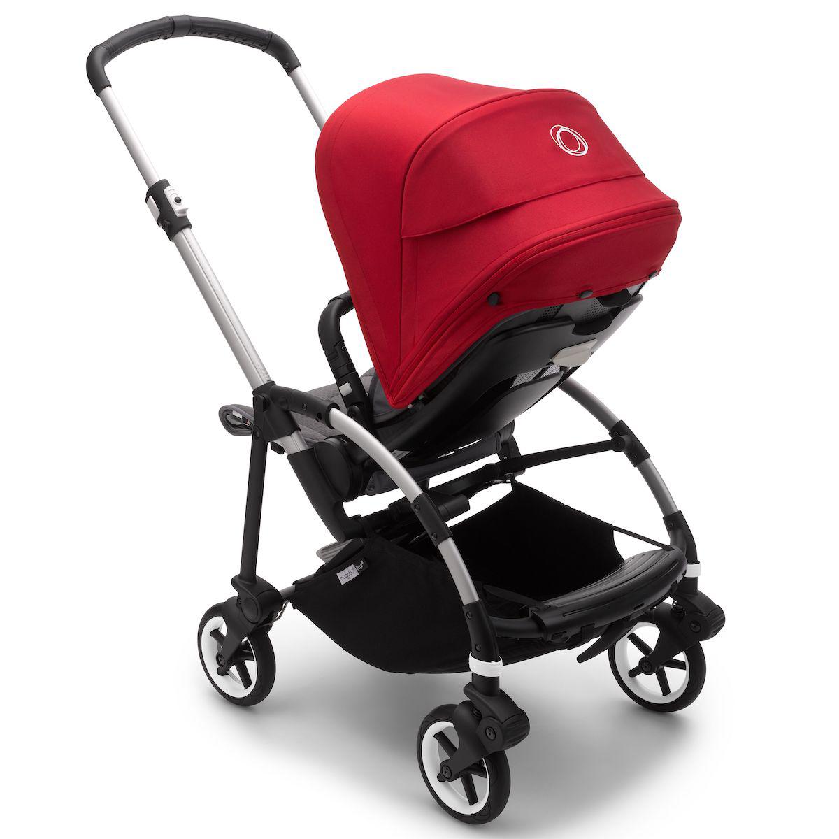 Poussette complète bugaboo BEE6 alu-gris rouge