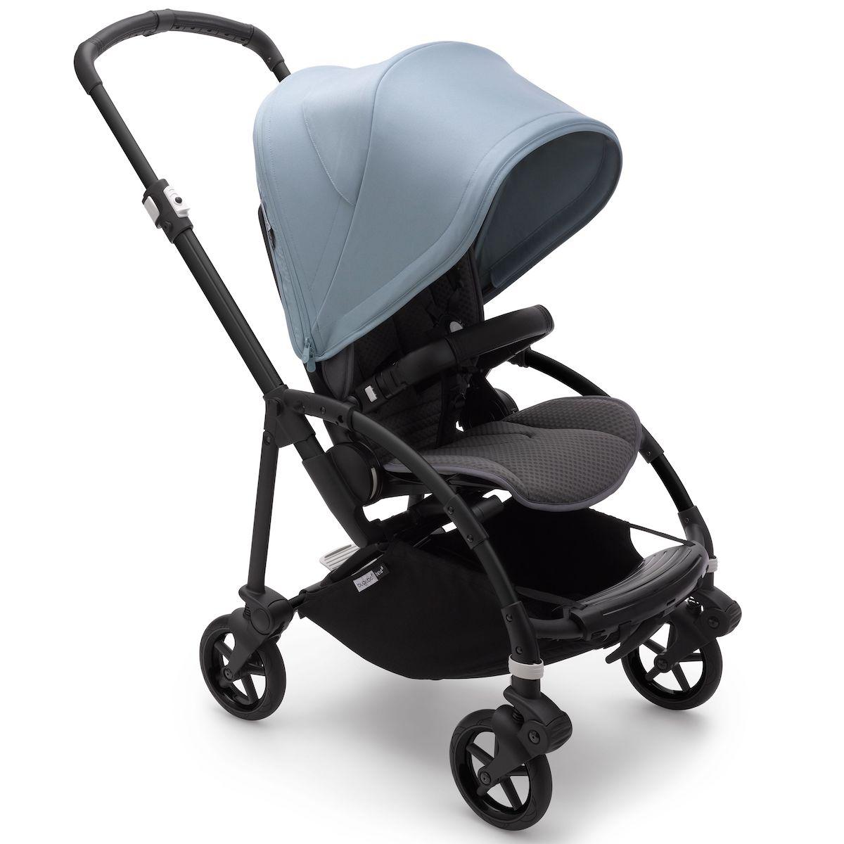 Poussette complète bugaboo BEE6 noir-gris bleu vapeur