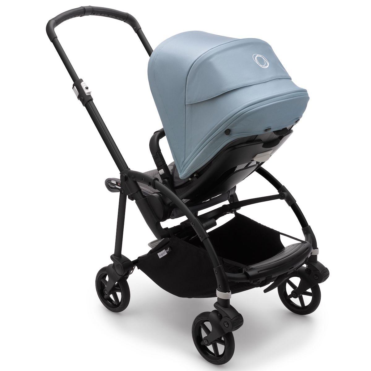 Poussette complète bugaboo BEE6 noir-gris bleu vapeur