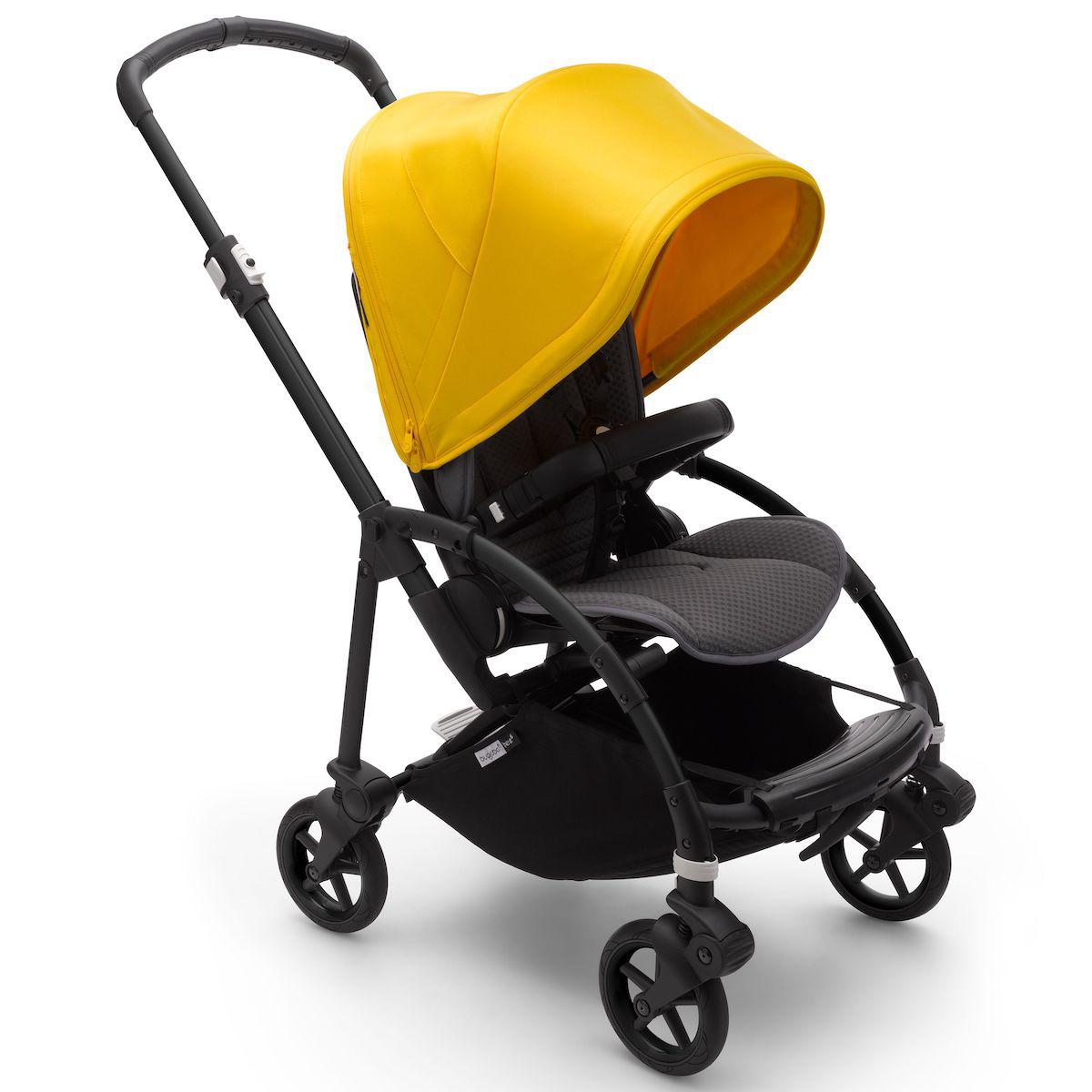 Poussette complète bugaboo BEE6 noir-gris lemon