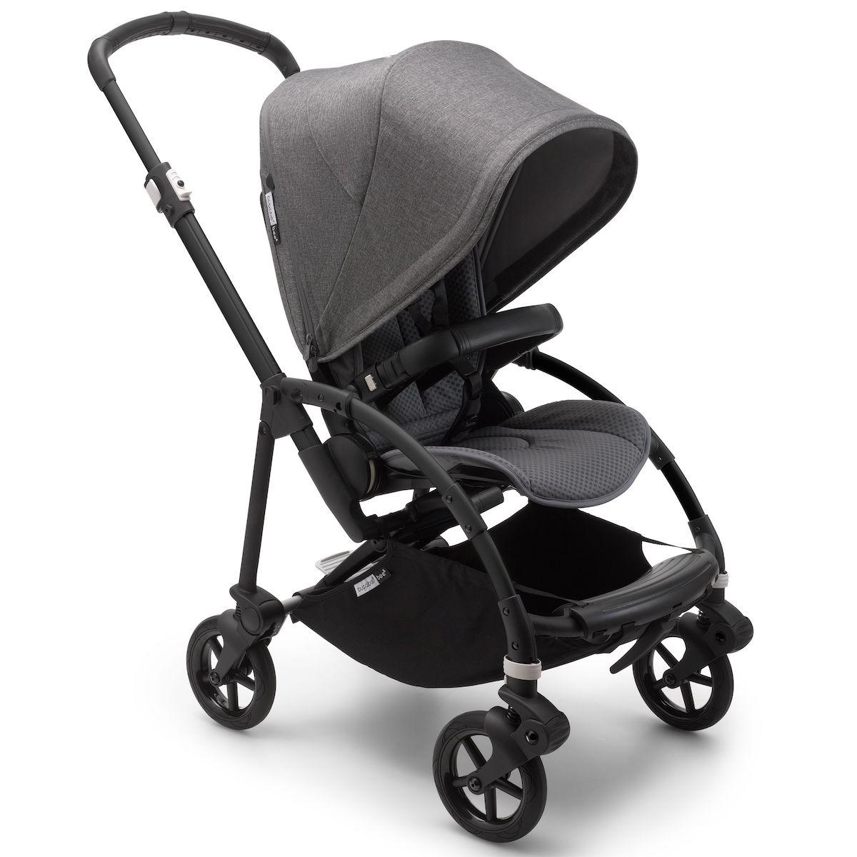 Poussette complète bugaboo BEE6 noir-gris mélange