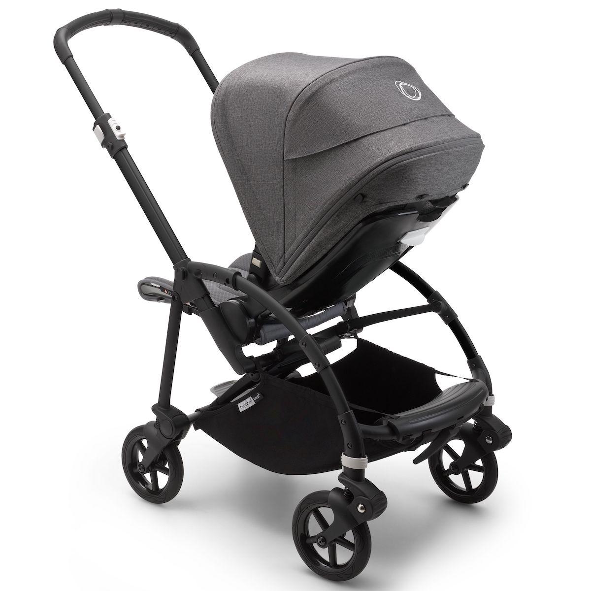 Poussette complète bugaboo BEE6 noir-gris mélange