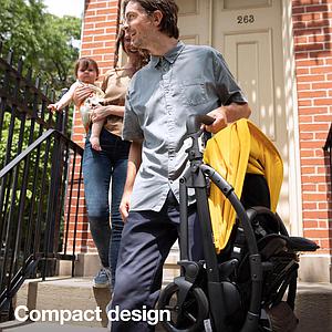 Poussette complète bugaboo BEE6 noir-gris mélange