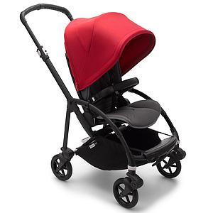 Poussette complète bugaboo BEE6 noir-gris rouge