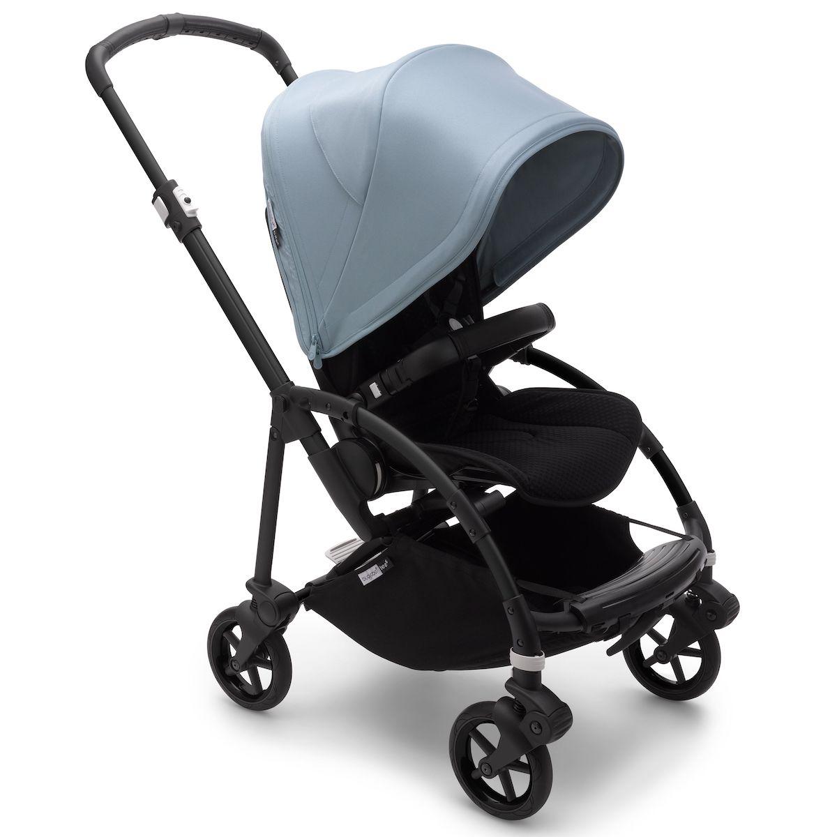 Poussette complète bugaboo BEE6 noir-noir Bleu vapeur