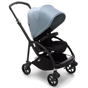 Poussette complète bugaboo BEE6 noir-noir Bleu vapeur
