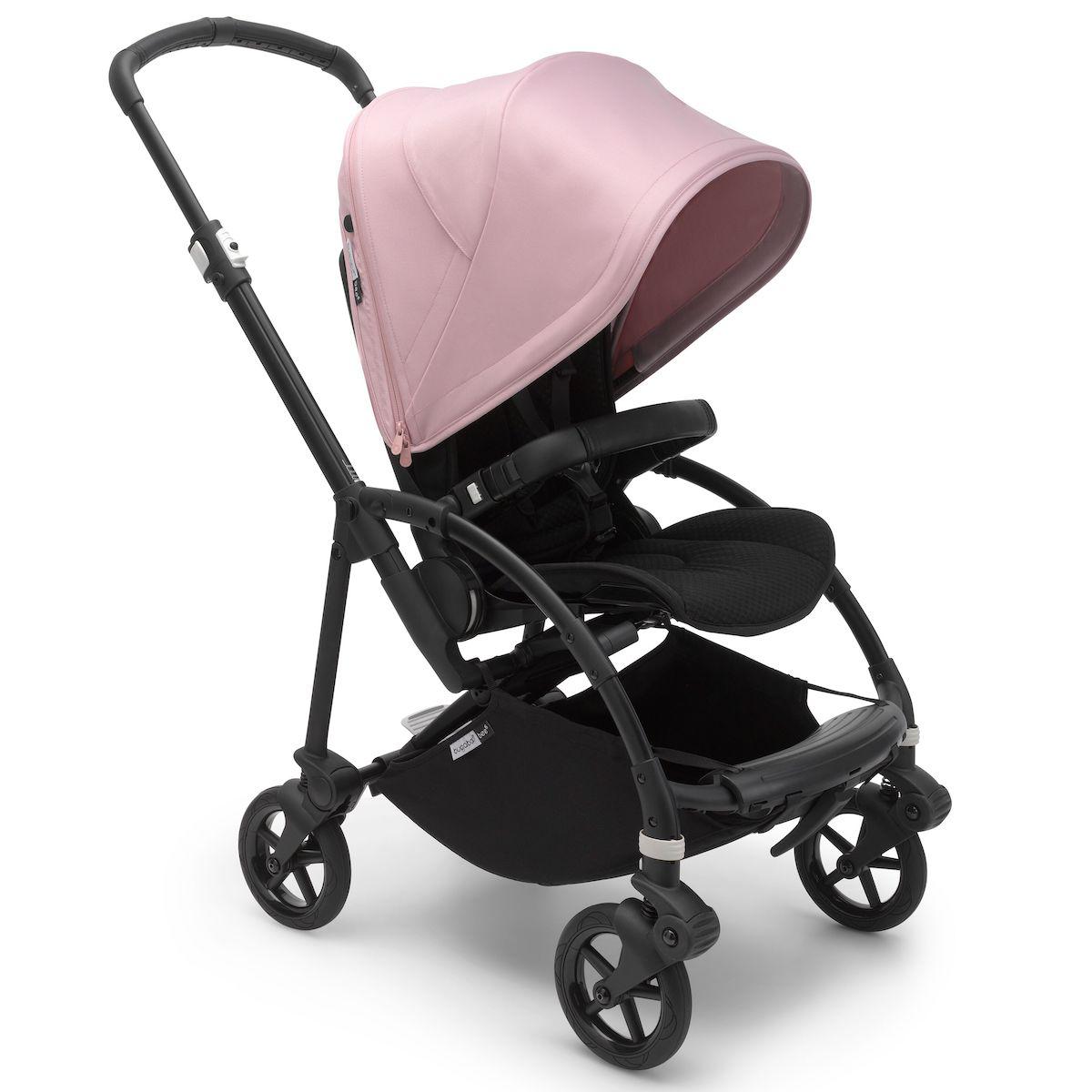 Poussette complète bugaboo BEE6 noir-noir rose pastel
