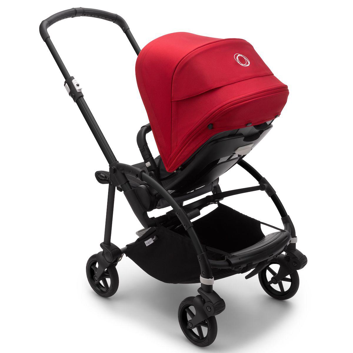 Poussette complète bugaboo BEE6 noir-noir rouge