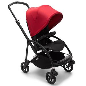 Poussette complète bugaboo BEE6 noir-noir rouge