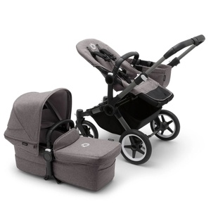 Poussette complète bugaboo DONKEY 5 MONO Graphite-gris chiné-gris chiné