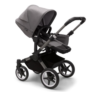 Poussette complète bugaboo DONKEY 5 MONO Graphite-gris chiné-gris chiné