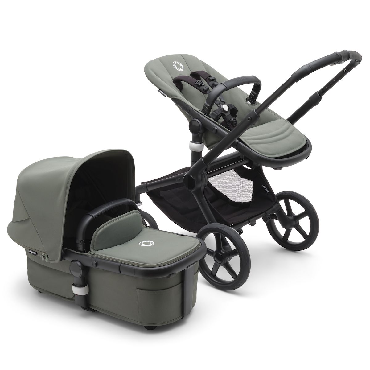 Poussette complète Bugaboo FOX 5 noir-vert forêt