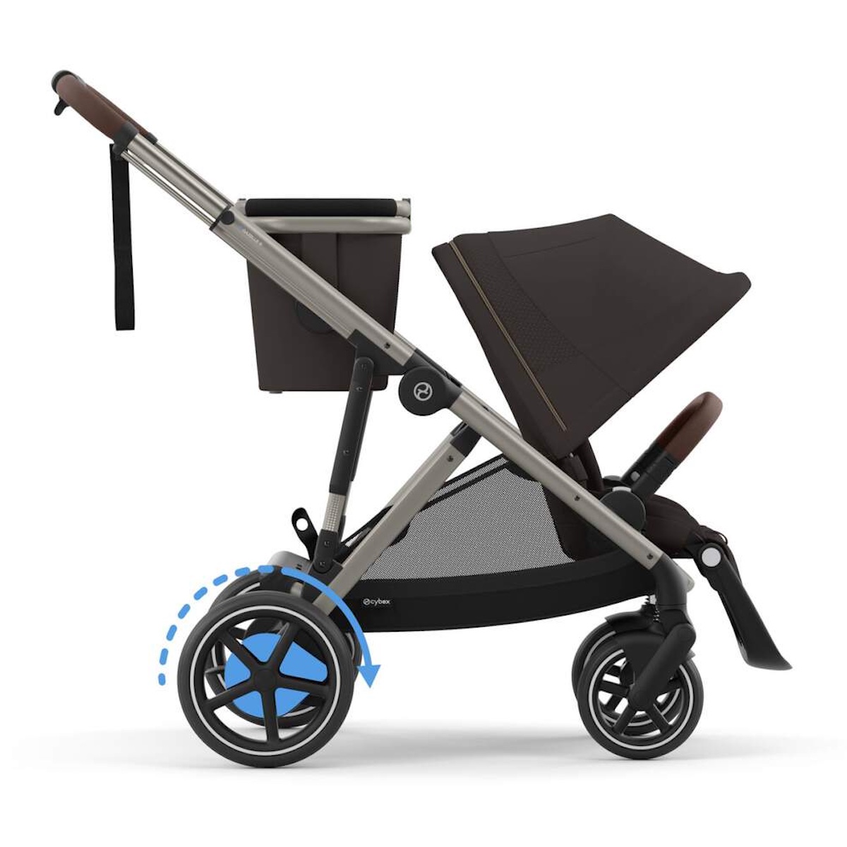 Poussette complète eGAZELLE S Cybex Taupe Chocolate Brown