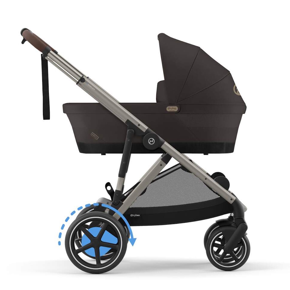 Poussette complète eGAZELLE S Cybex Taupe Chocolate Brown